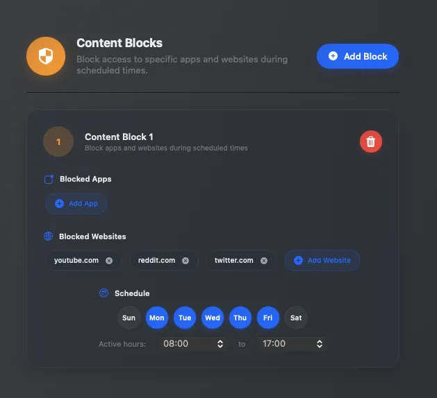 🚫 Block Distractions on Your Schedule placeholder